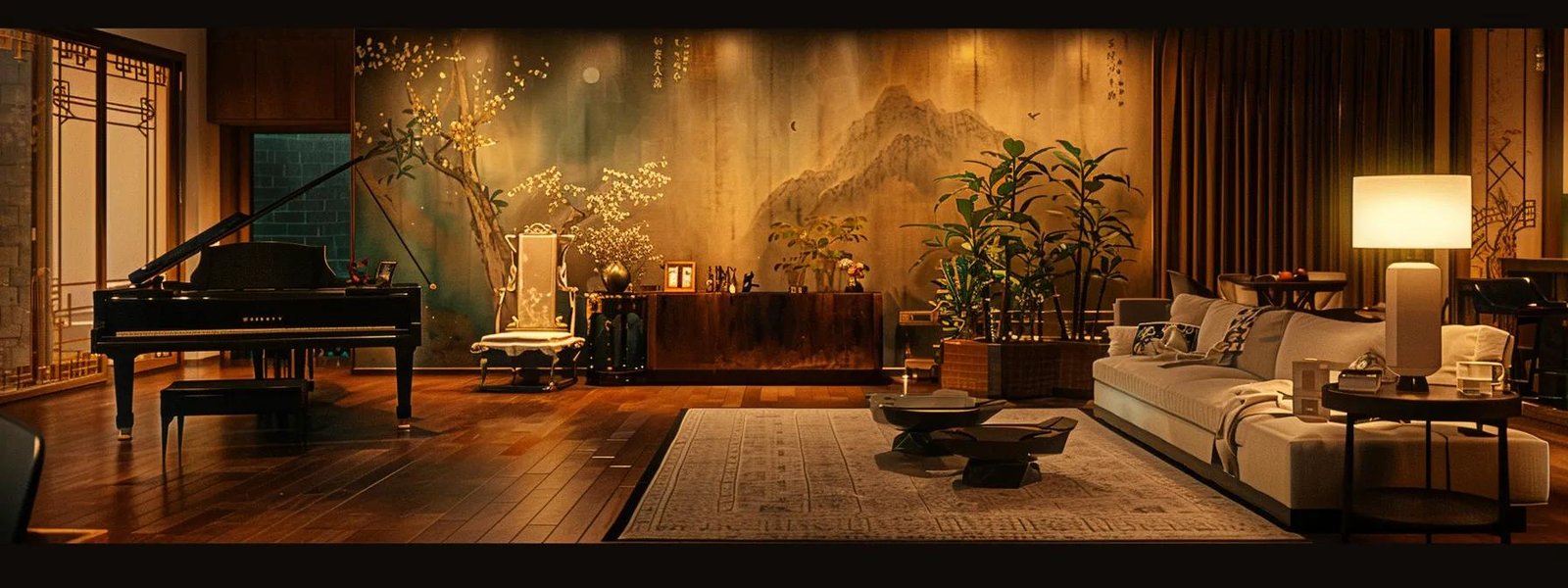 a sophisticated home interior featuring walls adorned with a stunning gradient finish and intricate stencil designs, illuminated by soft, warm artificial lighting to emphasize the meticulous details of advanced painting techniques. a sophisticated home interior featuring walls adorned with a stunning gradient finish and intricate stencil designs, illuminated by soft, warm artificial lighting to emphasize the meticulous details of advanced painting techniques.