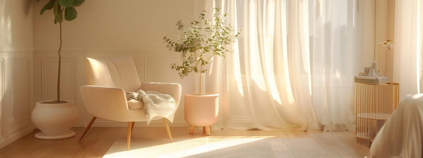 a bright and inviting small room, elegantly styled with light and airy pastel colors on the walls and furnishings, featuring minimalist decor that enhances the sense of space and tranquility. a bright and inviting small room, elegantly styled with light and airy pastel colors on the walls and furnishings, featuring minimalist decor that enhances the sense of space and tranquility.