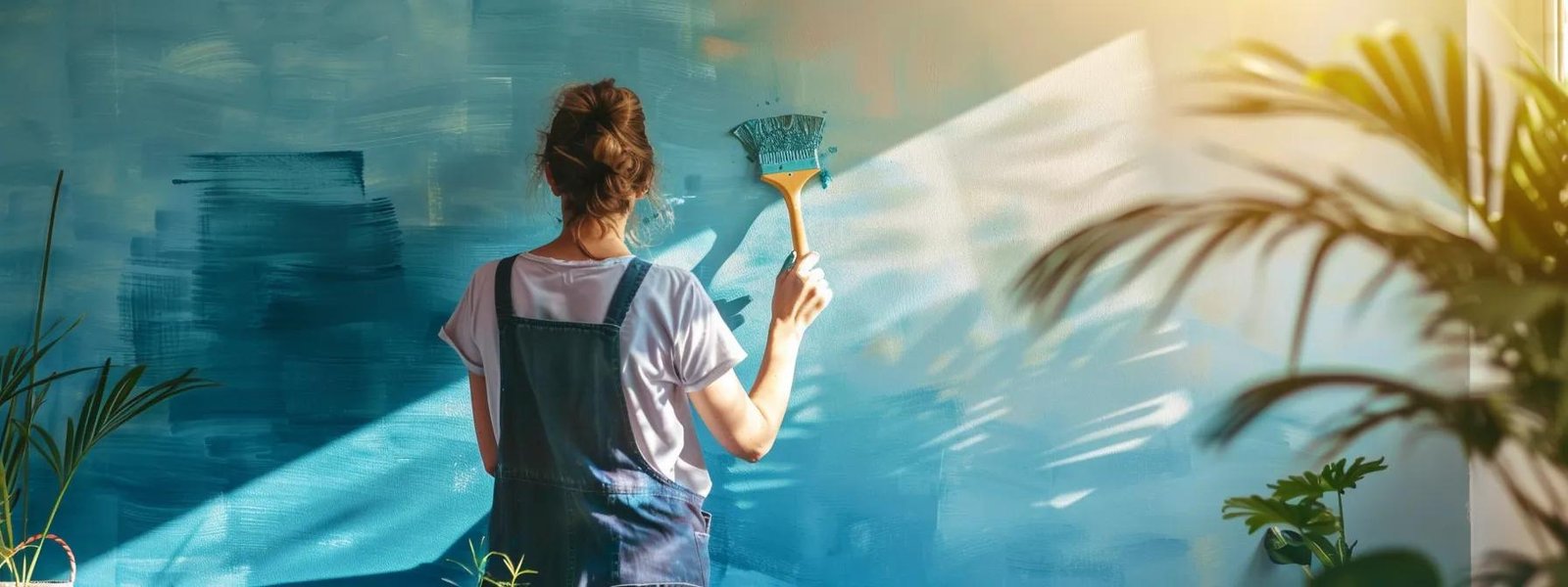 a sleek, modern home interior showcases a person expertly applying vibrant paint to a wall, highlighting advanced diy painting techniques with stylish tools and a pristine environment that emphasizes a professional finish. a sleek, modern home interior showcases a person expertly applying vibrant paint to a wall, highlighting advanced diy painting techniques with stylish tools and a pristine environment that emphasizes a professional finish.