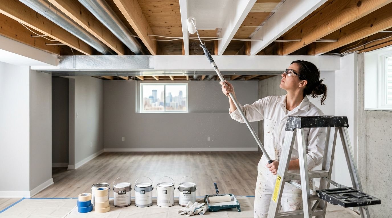 Minneapolis Basement Ceiling Painting Cost in 2026