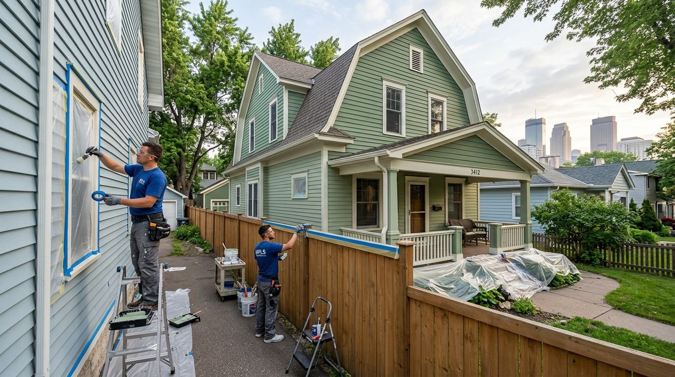 Exterior Painting Cost Minneapolis Homes Pay on Tight Lots