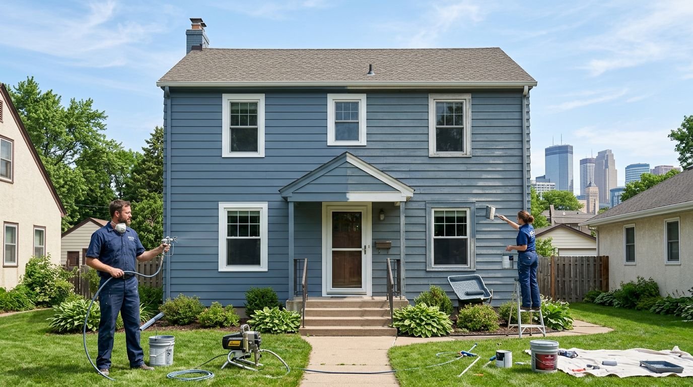 Spray vs Brush and Roll for Minneapolis Exteriors